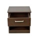 Brown Single Bedside Drawer with Open Shelf