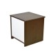 Brown Single Bedside Drawer with Open Shelf